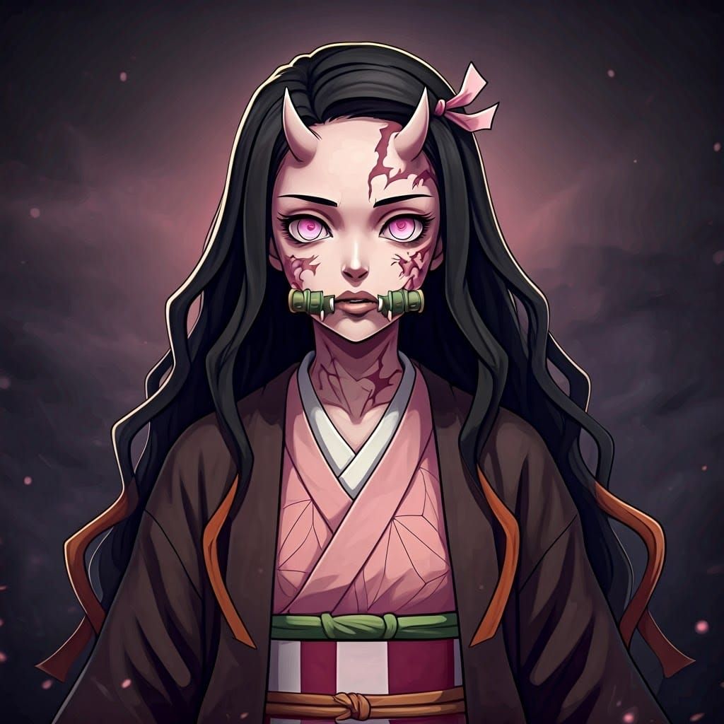 Young Demon Girl in Dark Fantasy Style