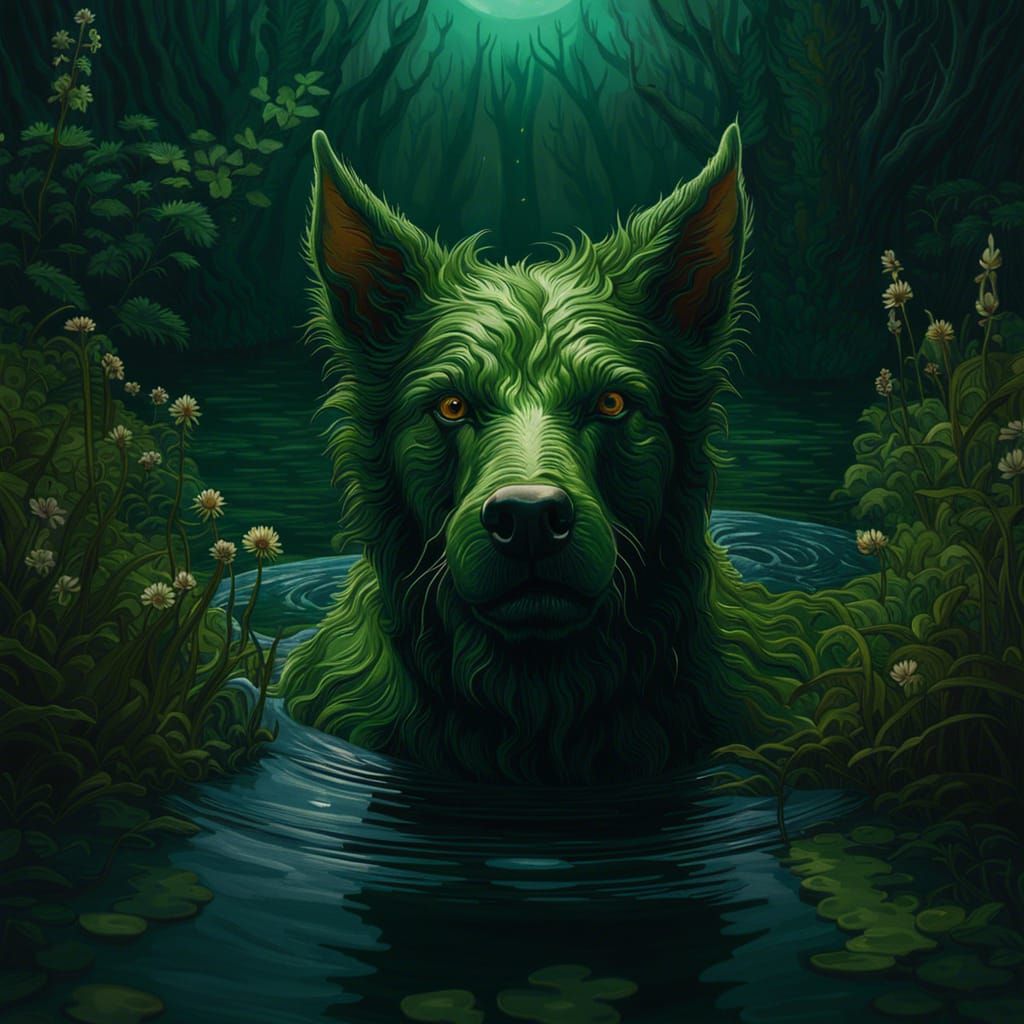 A Kelpie shapeshifting into a... dog?