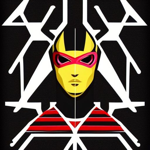 Edgy Teenage Superhero in Pop Art Style