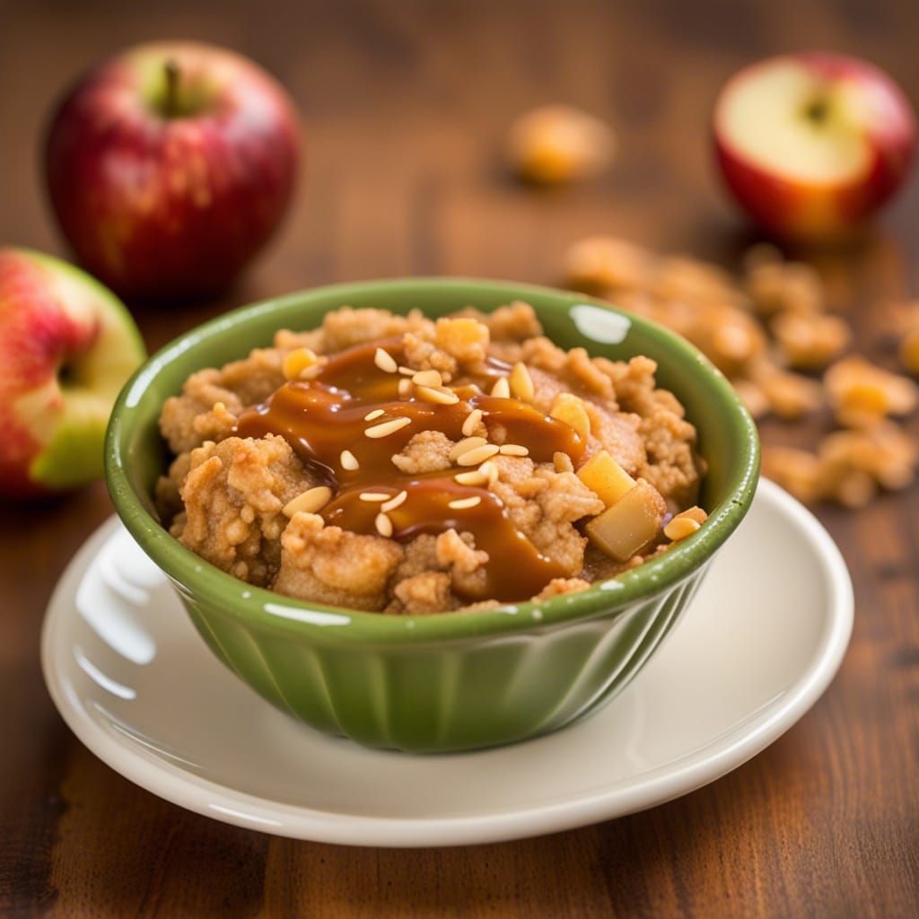 Buttery Caramel Apple Crisp: Professional Photography