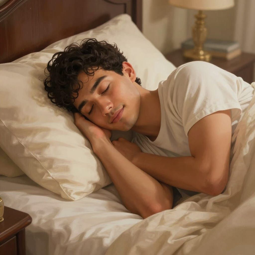 Peaceful Portrait of Noah Carter in Warm Light