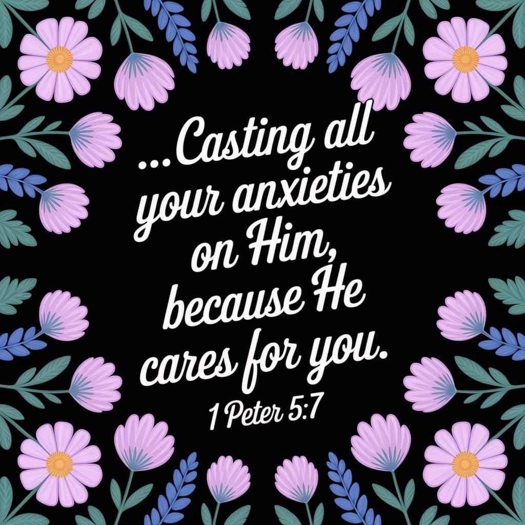 Inspirational Bible Verse in Elegant Cursive Script