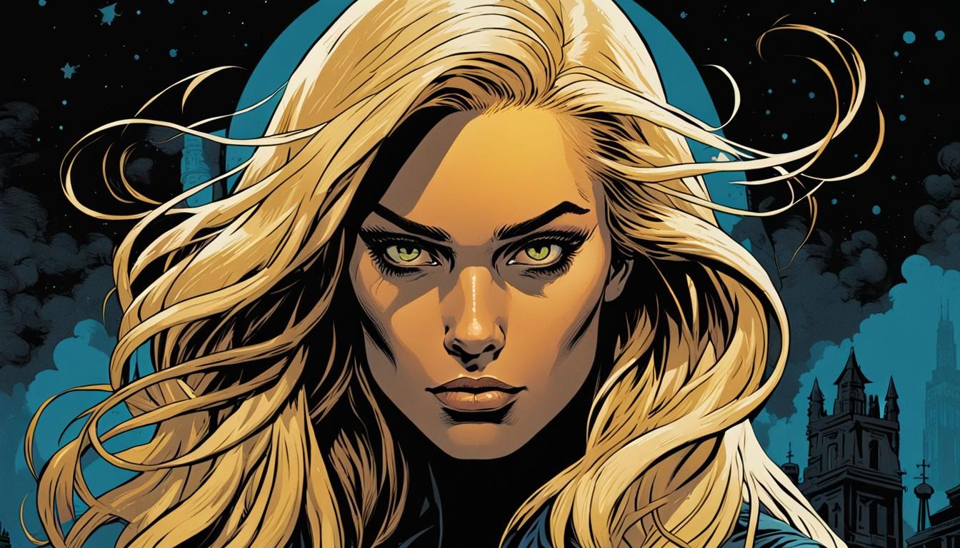 Beautiful Latina Goddess Comic Book Portrait