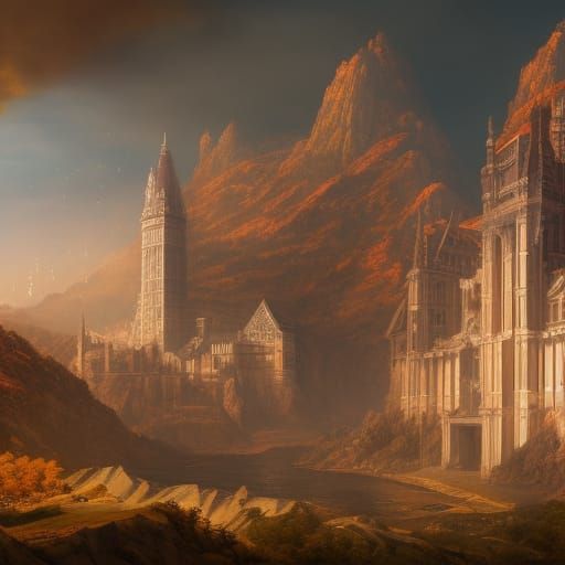 Detailed Renaissance Matte Painting in Deep Color