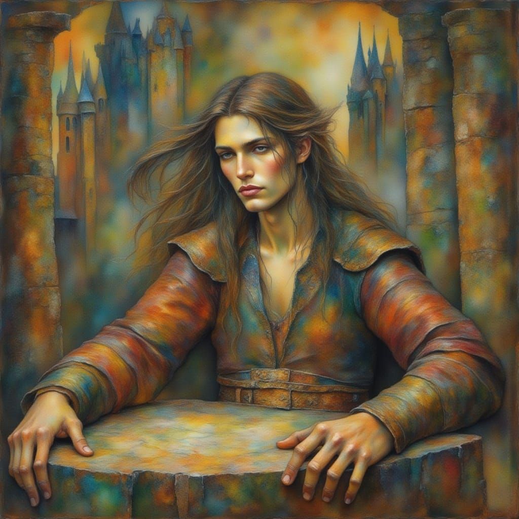 <lora:Marble elf:1.0> <lora:Elf in mist:1.0> <lora:Foggy water:1.0> Man elf