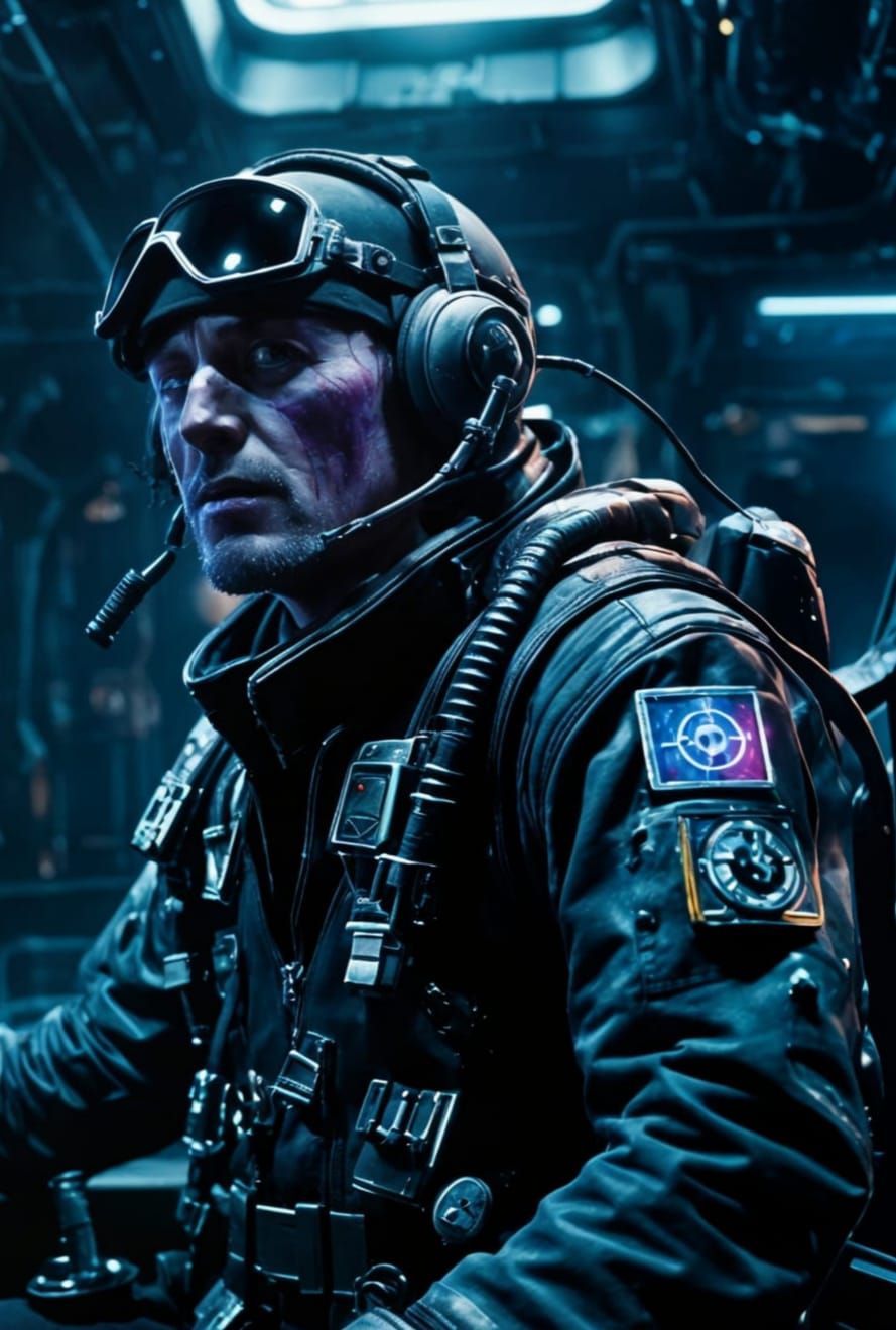 Diverse Space Pirate Captains in Cyberpunk Style