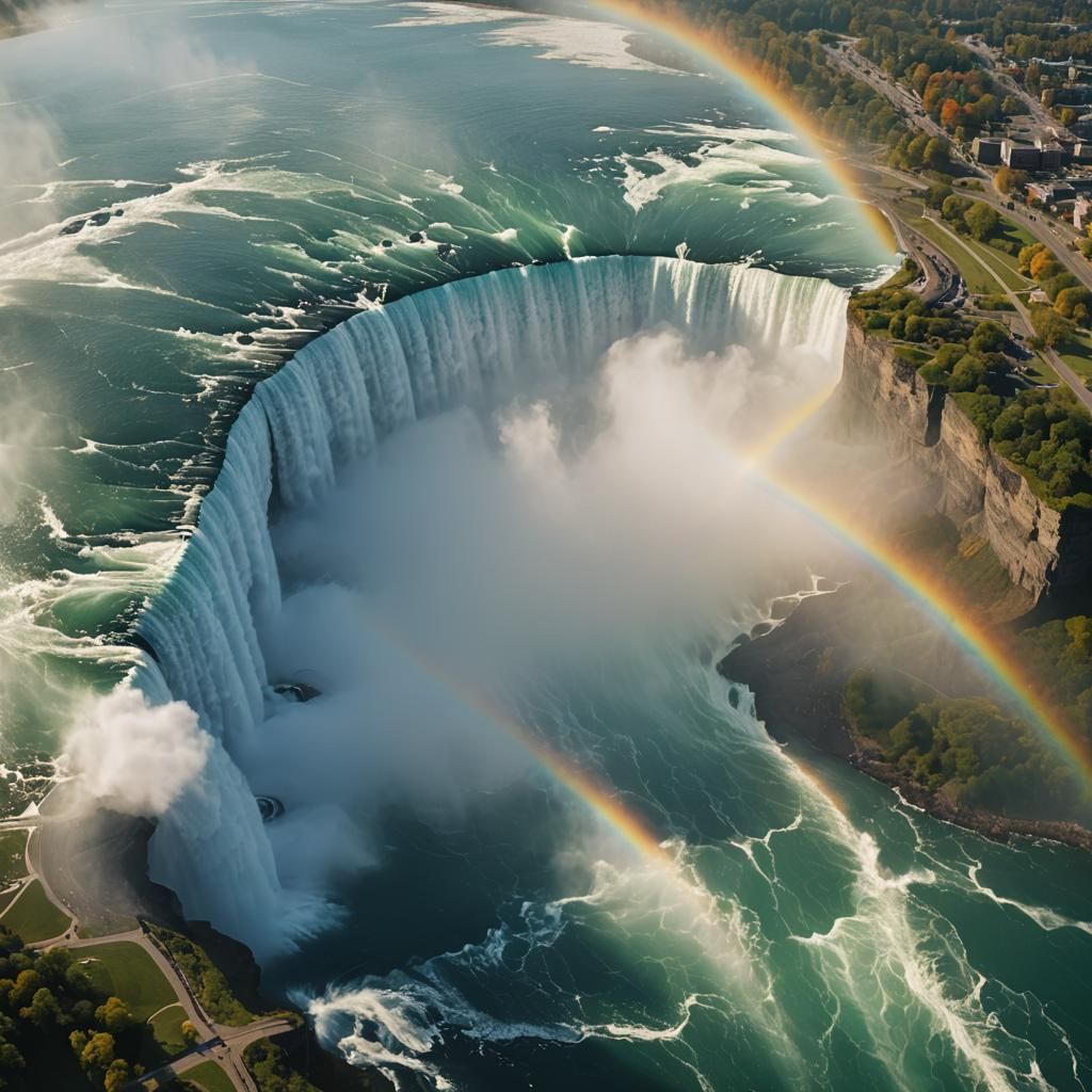 Niagara Falls: Golden Hour Mist in Cinematic Landscape