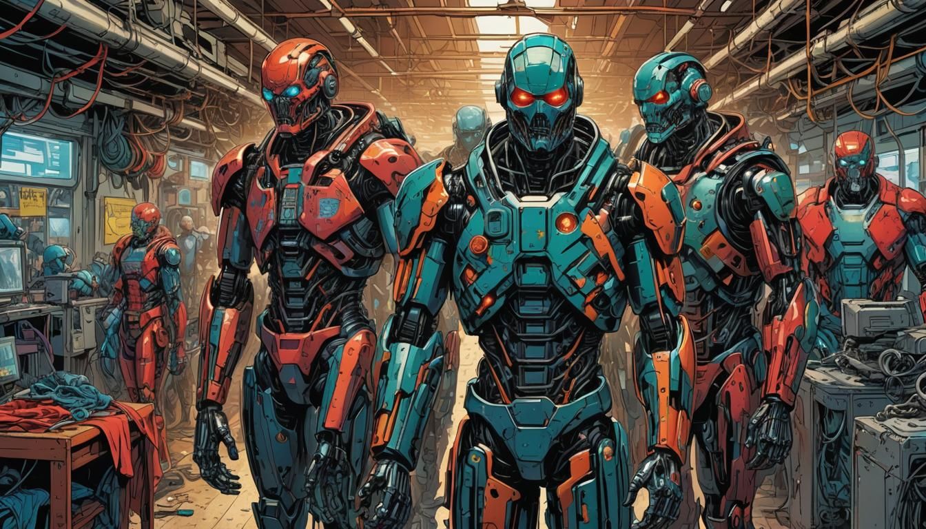 Robotic Assembly of Artificial People: Comic Book Art