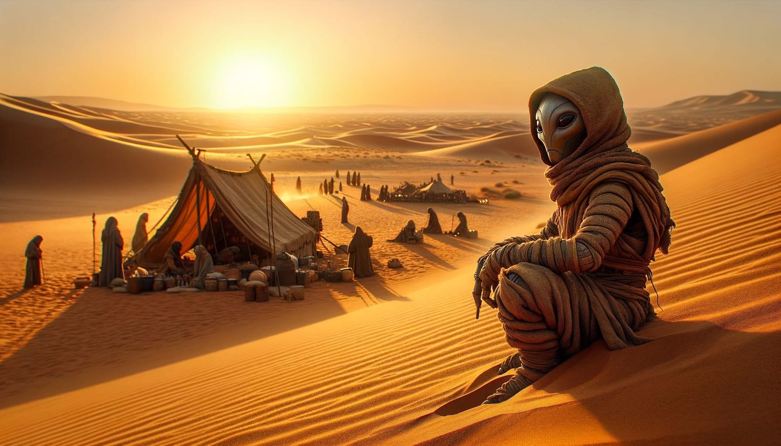 Desert Nomad: An Armand Guarding His Tribe