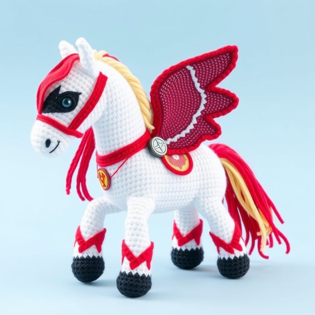 Power Ranger amigurumi in white Spirit of the Horse