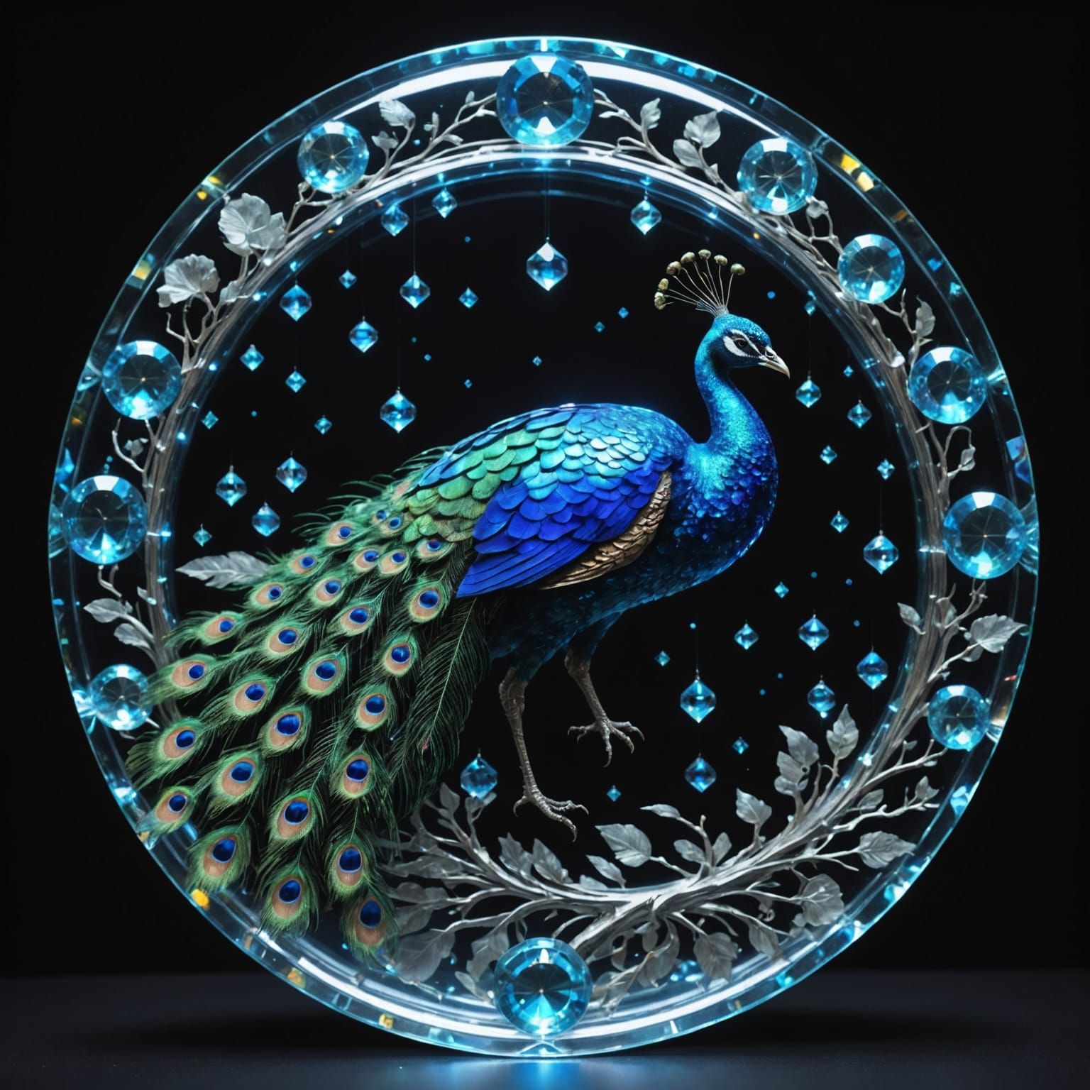 Ethereal Peacock in Cosmic Dreams