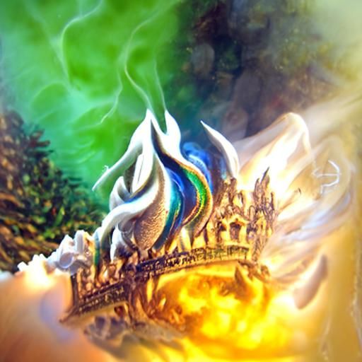 Ethereal Dragon in Sunlit Fantasy Landscape