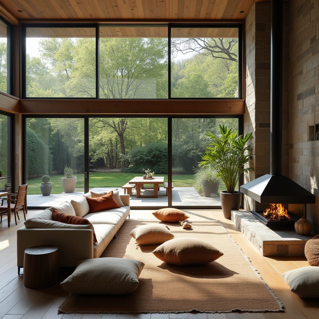 Sunlit Living Room: Rustic, Boho Chic, and Scandinavian Desi...