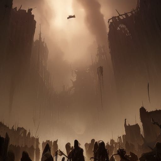 Marchessies of the Chariot broken down in a mass grave