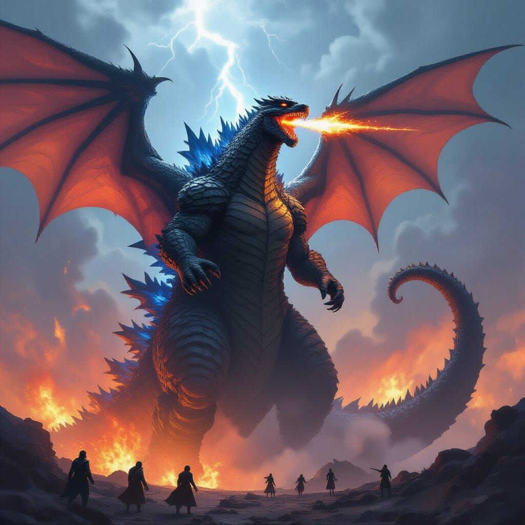 Godzilla Fusion: Apocalyptic Behemoth Unleashes Atomic Breat...