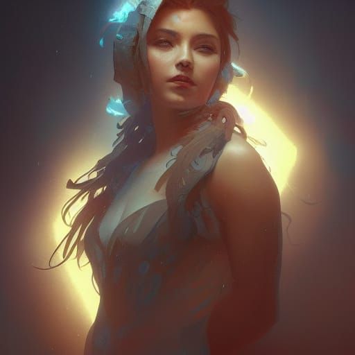 Hyperdetailed Portrait in Triadic Colors