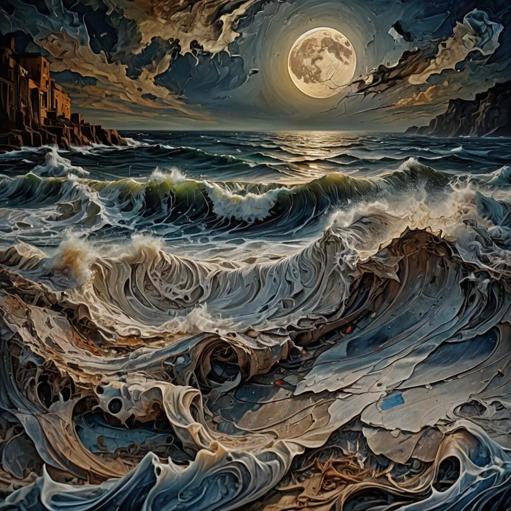 Abstract Fabric in Impasto Style