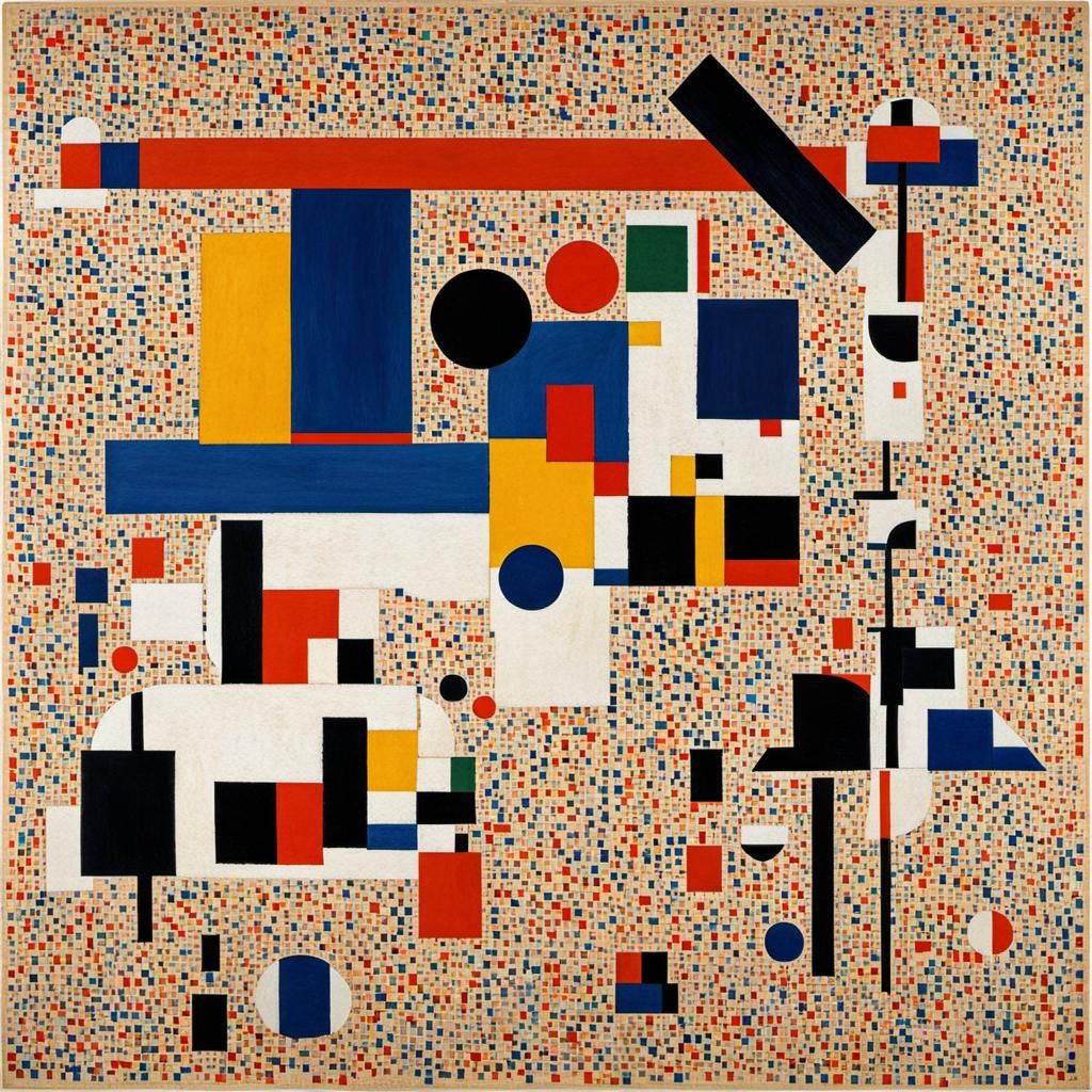 Abstract Suprematist Composition Inspired by Malevich