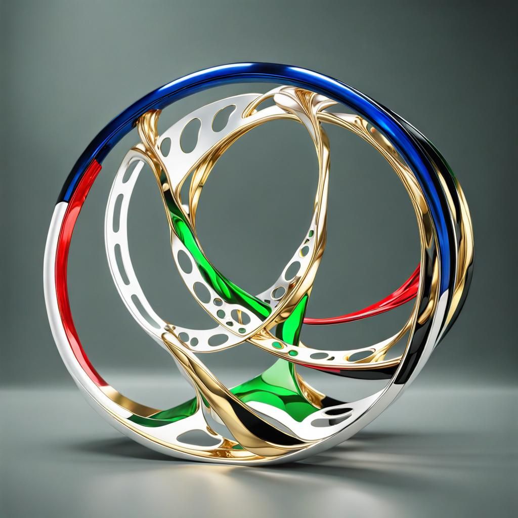 Metallic Möbius Klein Orb in 3D