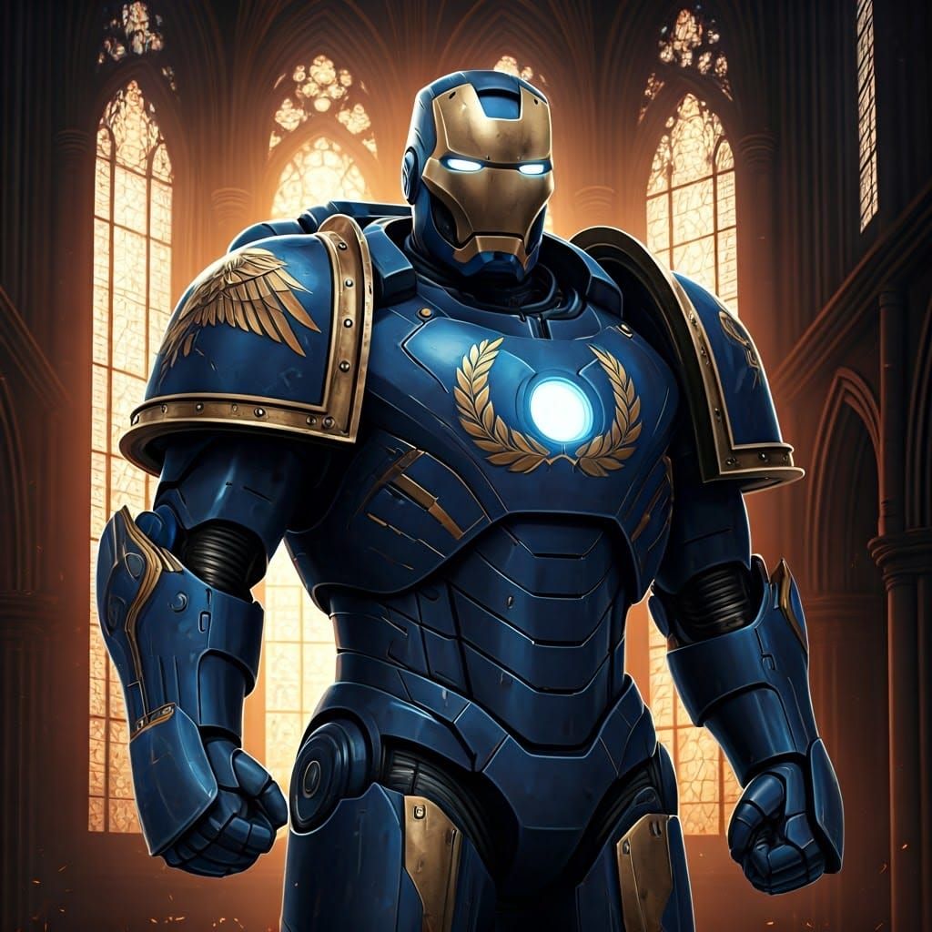 Iron Man as Space Marine in Gothic Setting