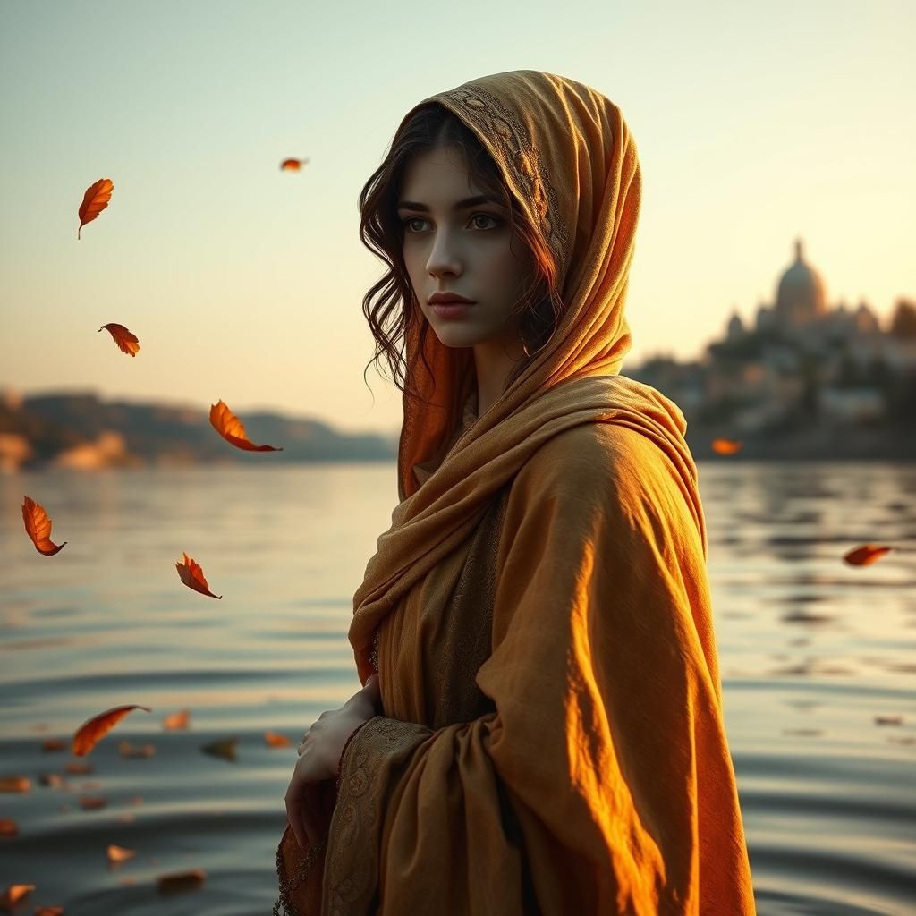 Renaissance Woman's Heartbreak at Lake's Edge