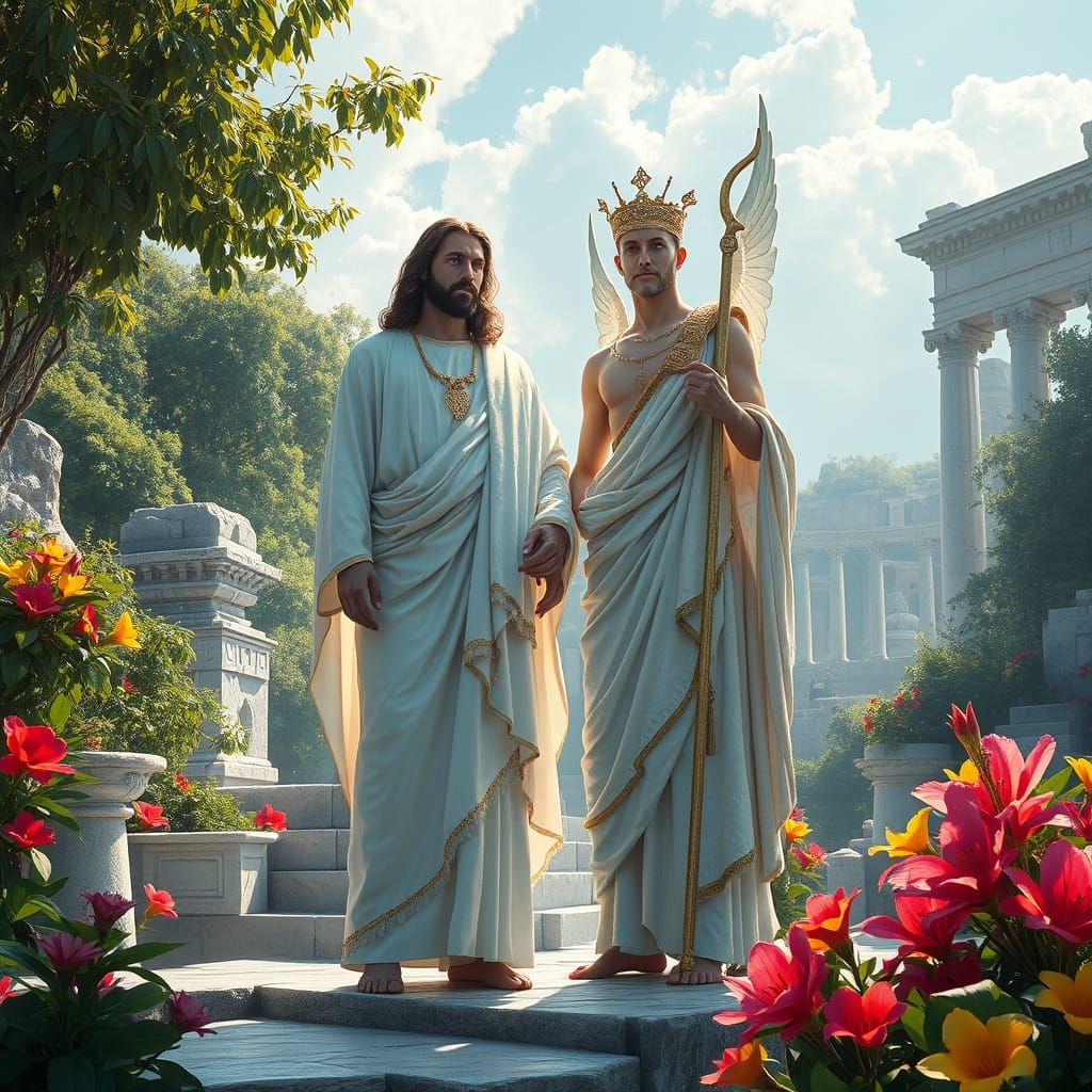 Divine Encounter on Delos: Jesus and Apollo in Selenite Garm...