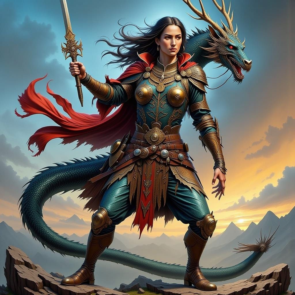 Cyberpunk-Style Dragon in the Wild West