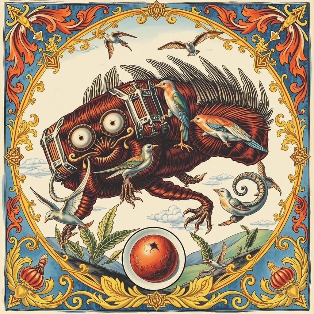 Surreal Creatures and Worlds Inspired by Seraphinianus