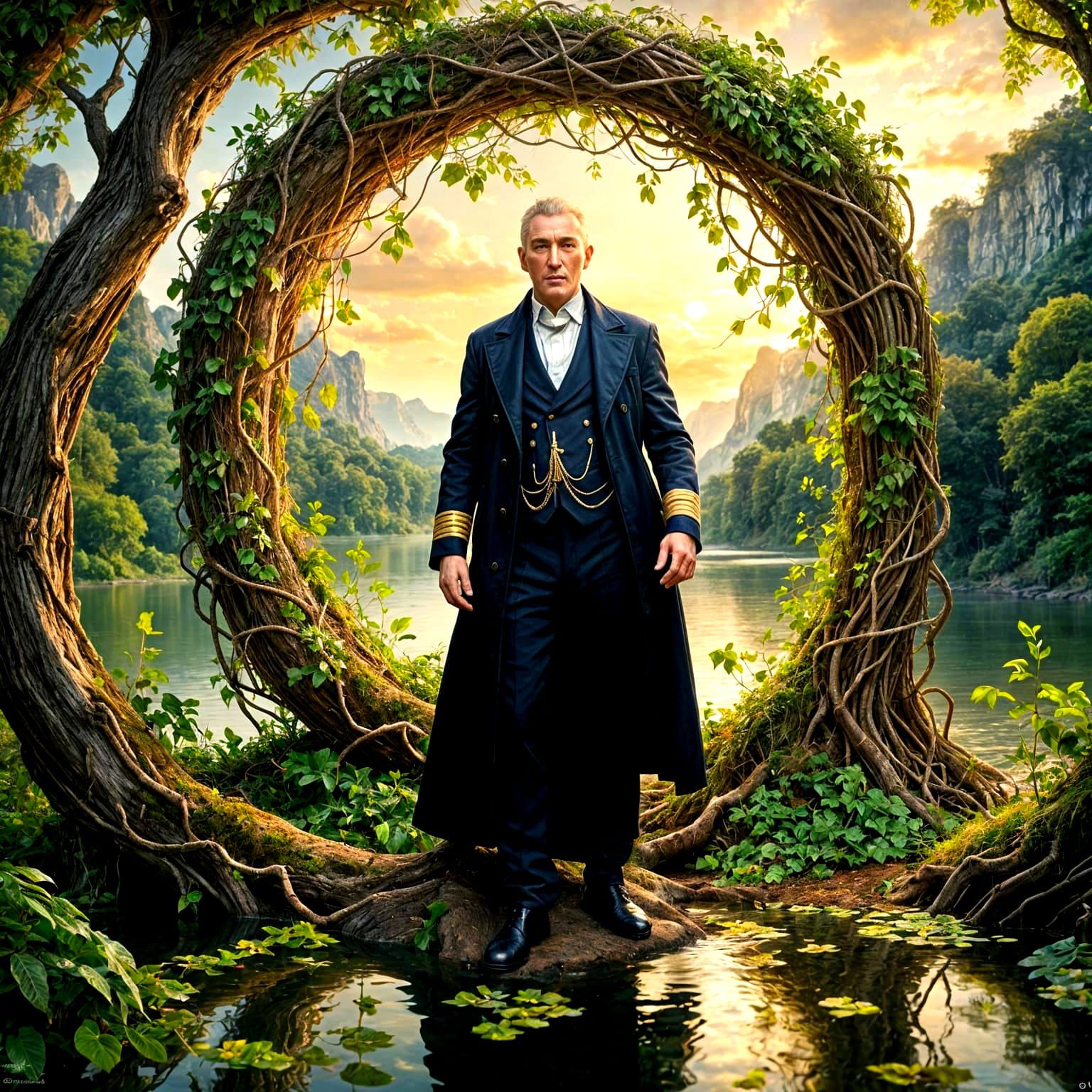 Ethereal Magical Being Opens Shimmering Portal in Riverbank ...