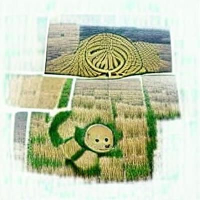 Mysterious Crop Circle Formation in Wheat Field