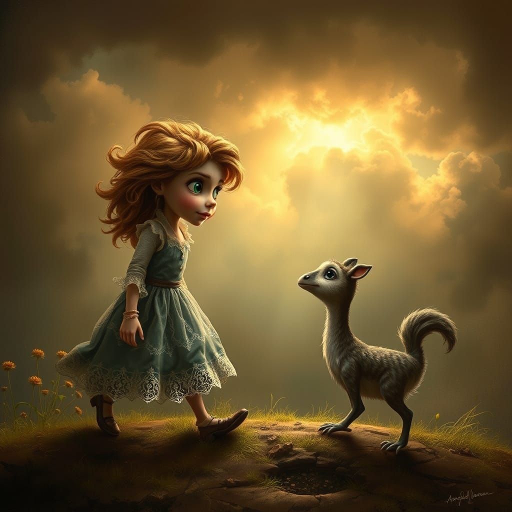 Ethereal Figure in Dreamlike Light by Gainsborough and Aardm...