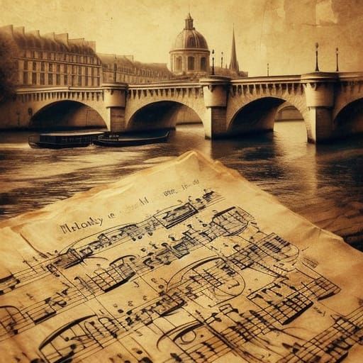 A Melodic Parisian Bridge in Vintage Hues