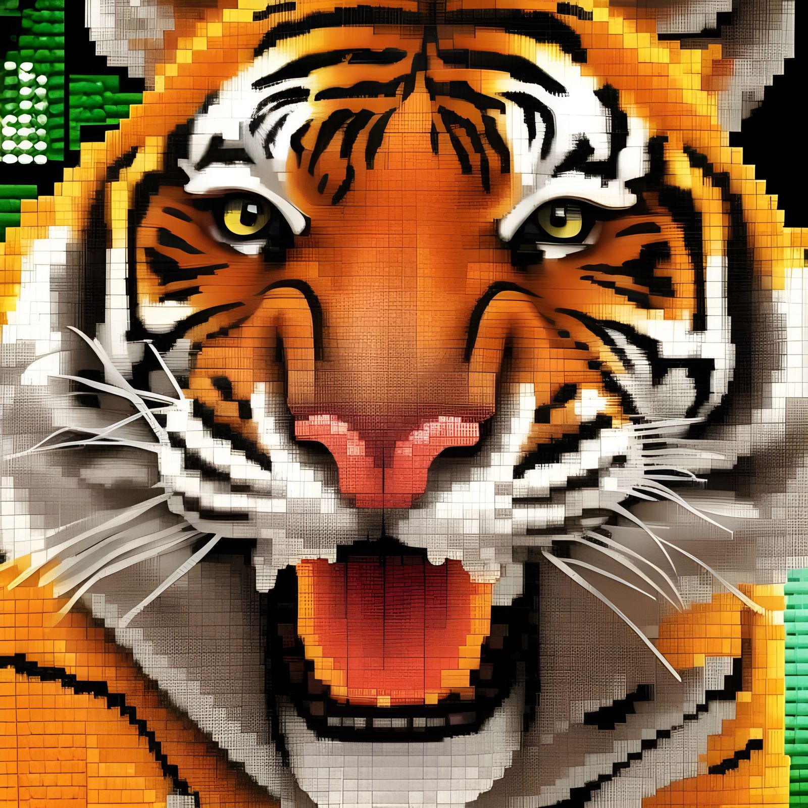 Pixelated Tiger