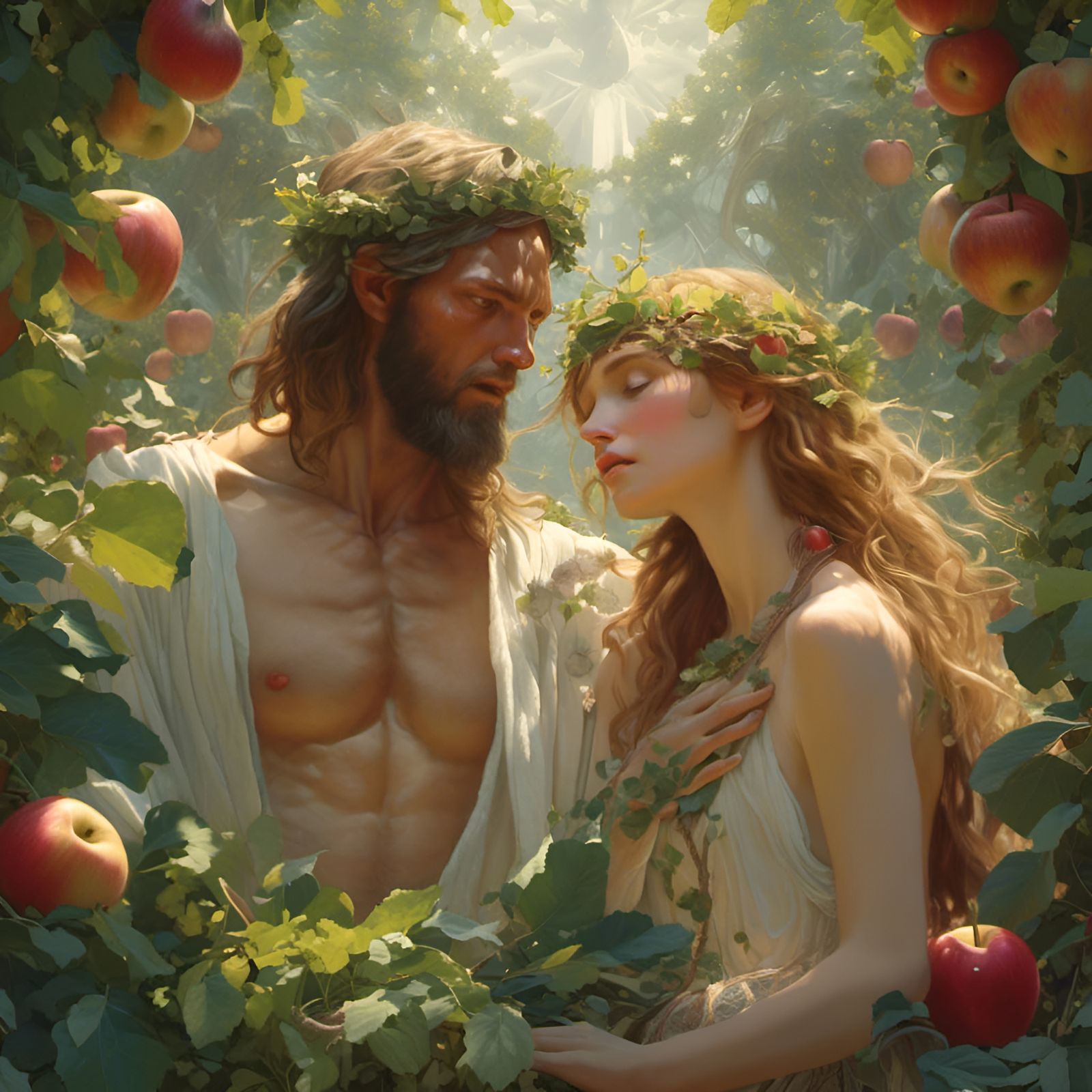 ADAM AND EVE WITH THE APPLE TREE 1