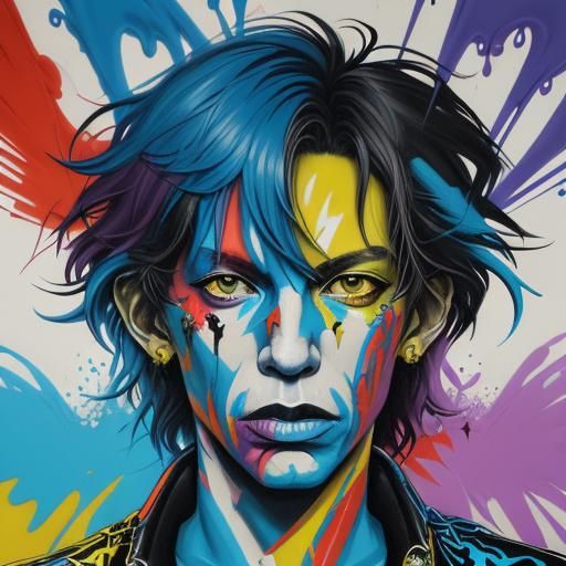 Rolling Stones as Graffiti Splash Art