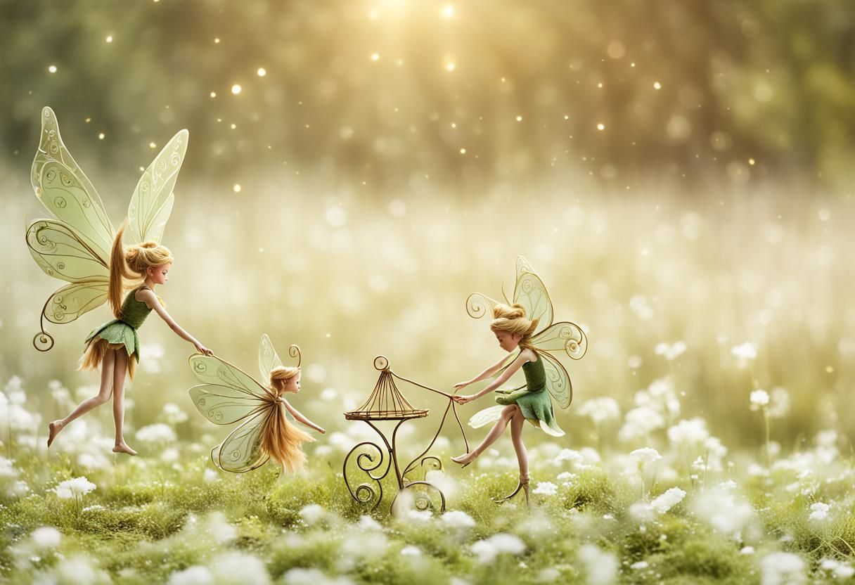 Enchanted Elf with Magical Fairies