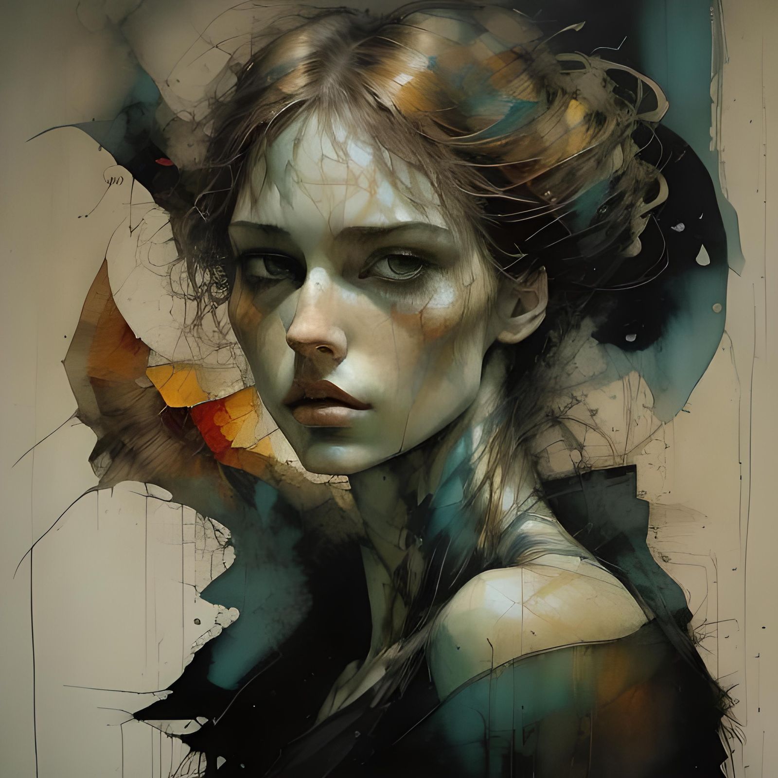 Expressionist Portrait Inspired by Sienkiewicz and McKean