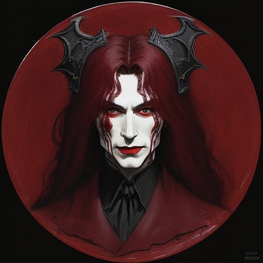 Vampire Formed From Red Wine Liquid