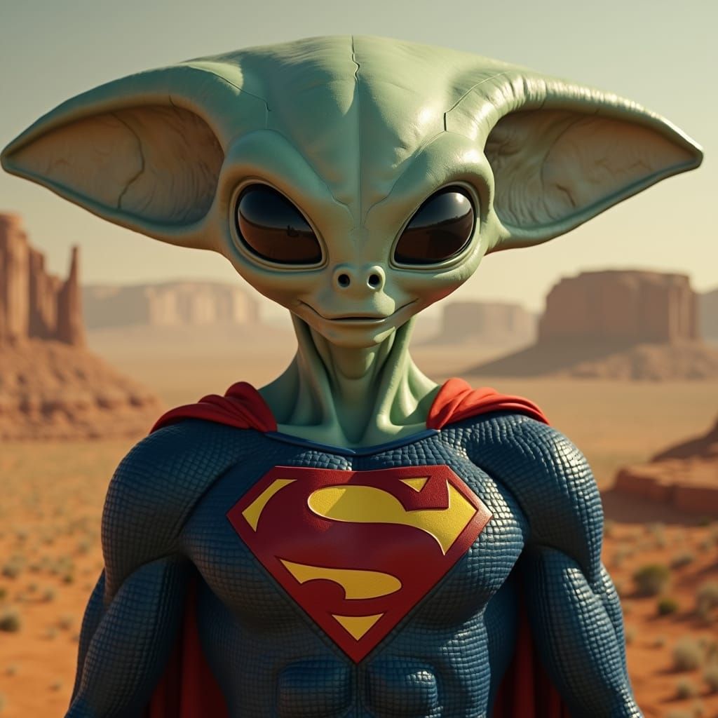 Area 51 Alien as Superman