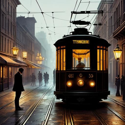 Steampunk Magician by Tram: Modern Ink Painting