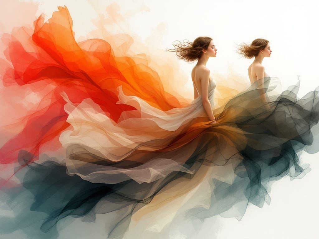 Ethereal Woman in Dreamlike Motion