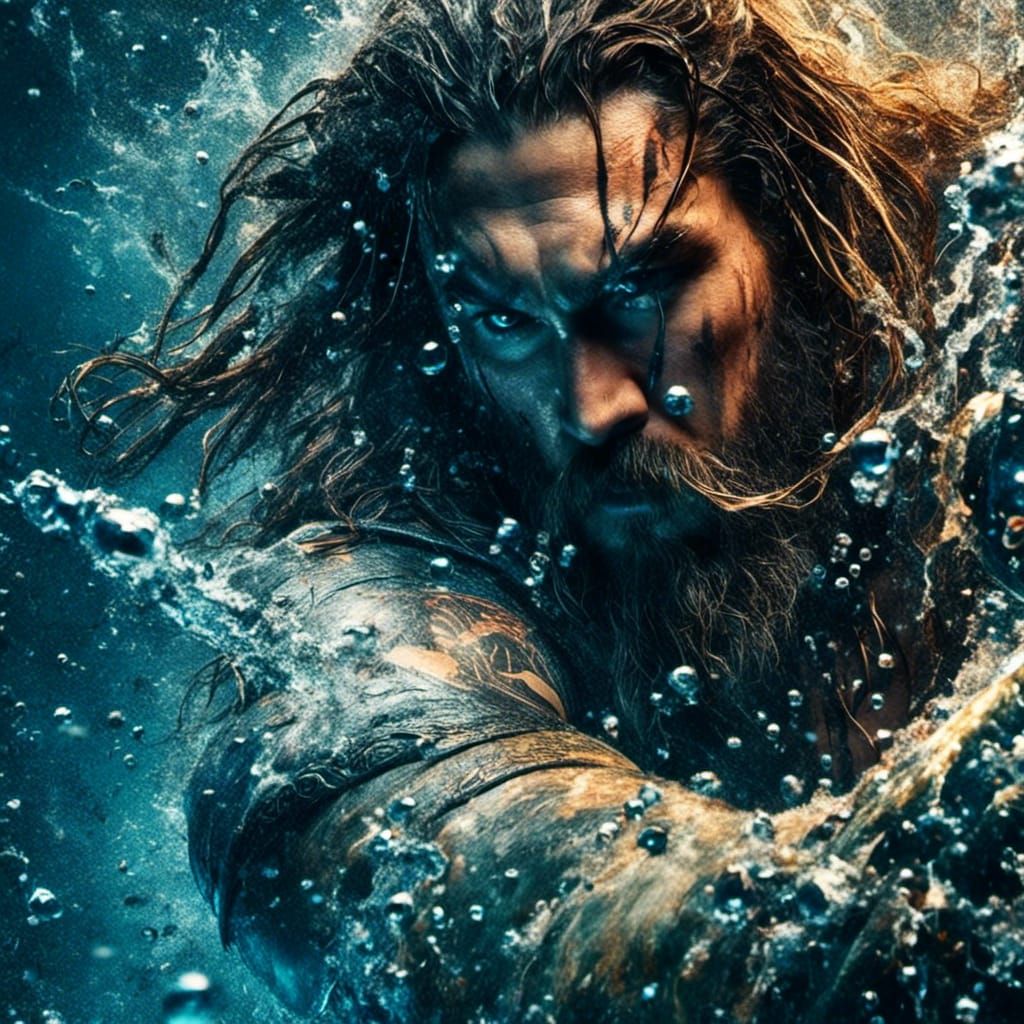 Aquaman Portrait in Macabre Underwater Scene