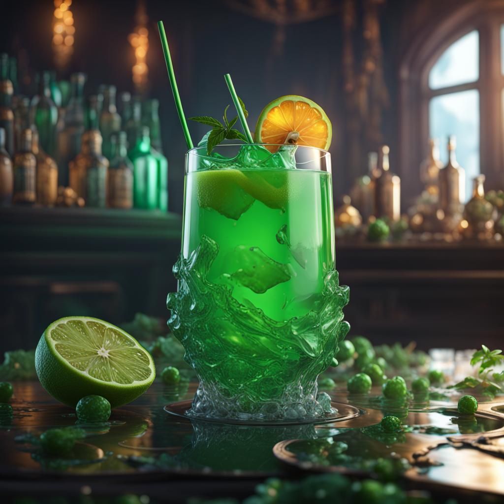 Exisquite green cocktail