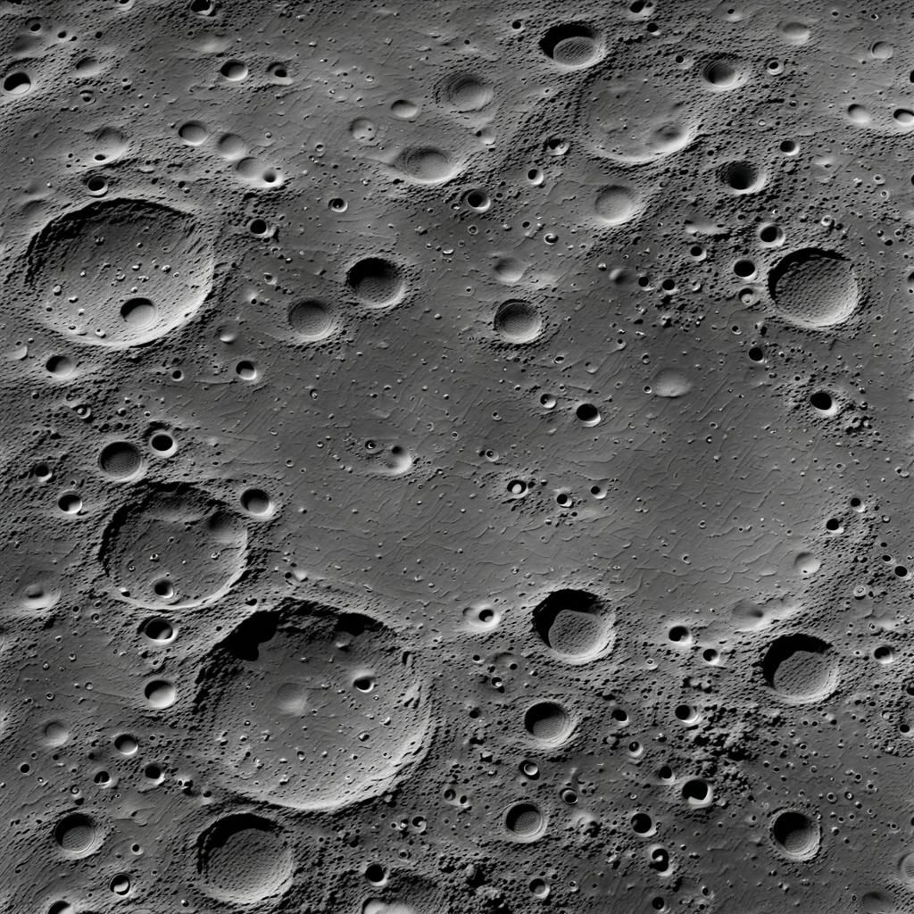 Detailed Lunar Surface with Varying Crater Sizes