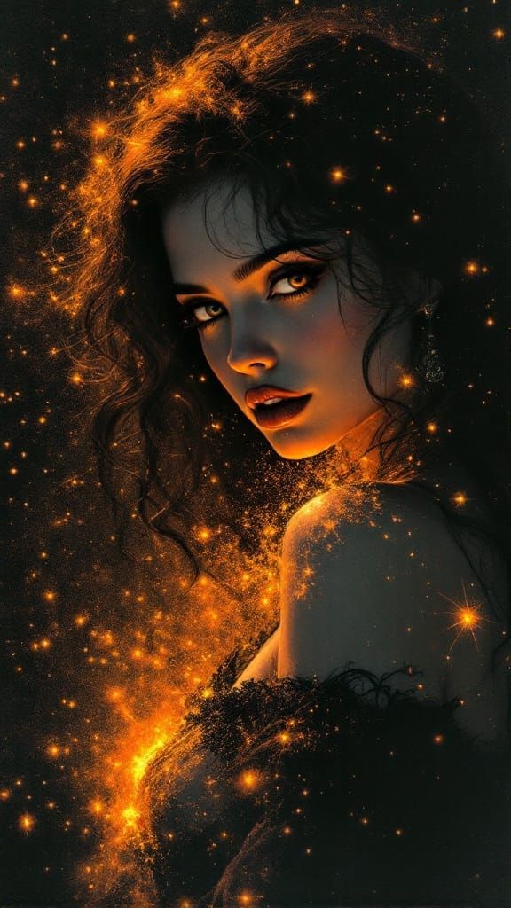 Dramatic Phosphorescent Engravings in Charcoal and Copper