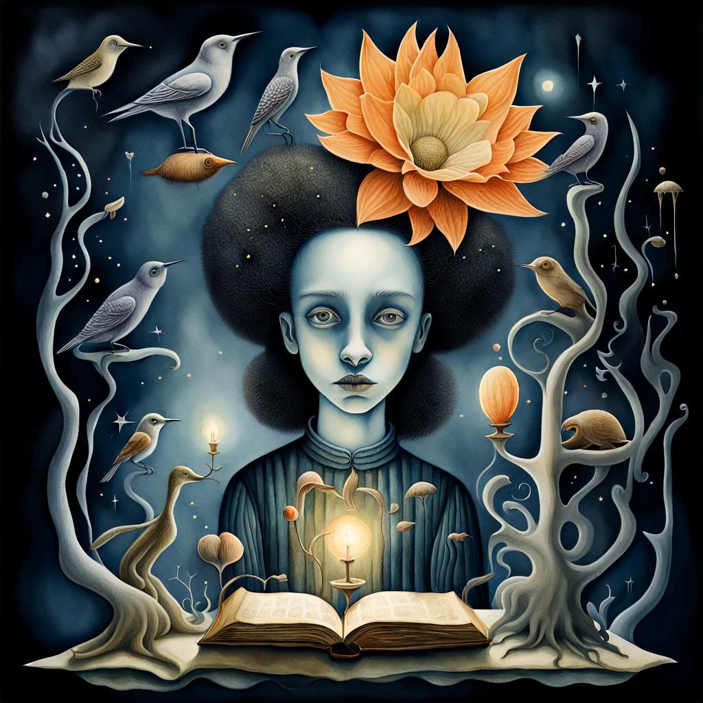 Mystical Voodoo Dreams in Surreal Watercolor Style