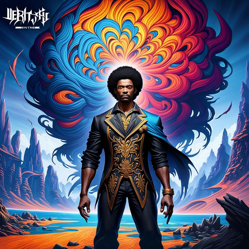 Black Man in Suit: Detailed Fantasy Art