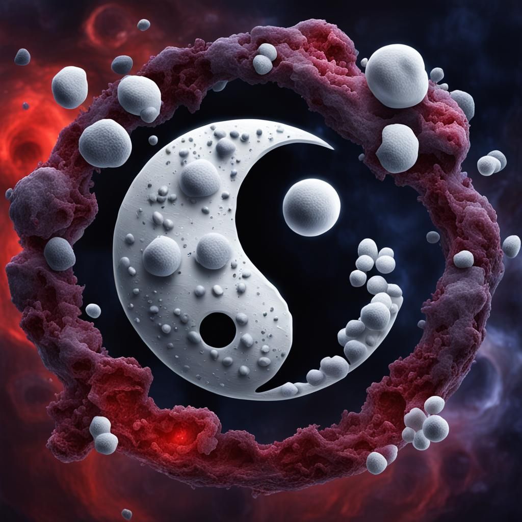 Neutrophil Yin Yang: Immune System Concept Art
