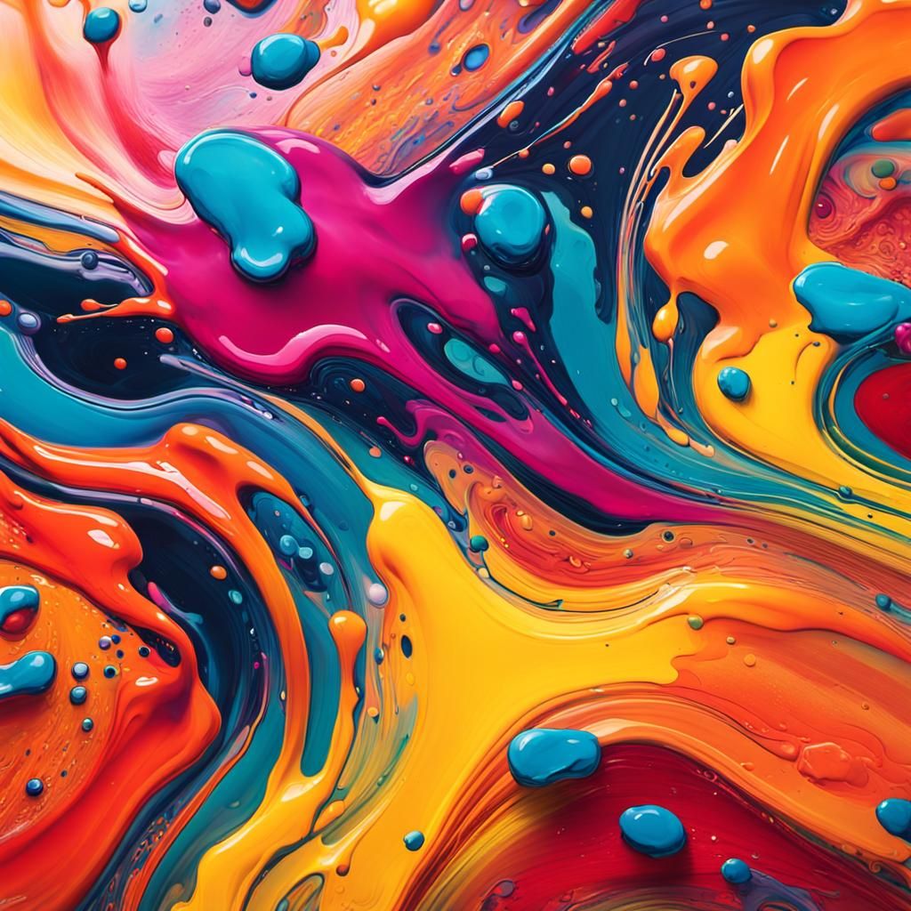 Abstract Expressionism in Vibrant Motion