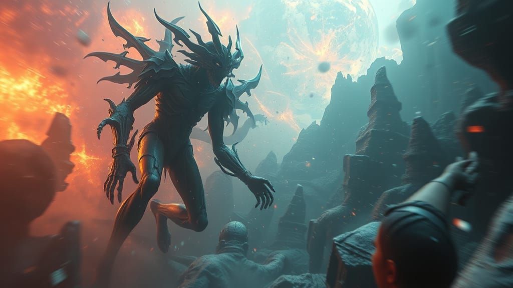 Stunning Cosmic Digital Matte Painting in Epic Cinematic Sty...